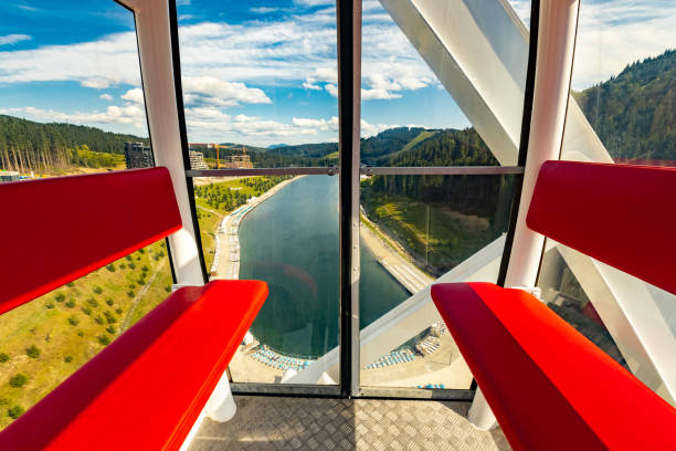 istock Ferris wheel observation cabin view from inside beautiful landscape.. 2177559719
