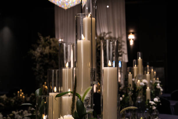 candle in the wedding hall