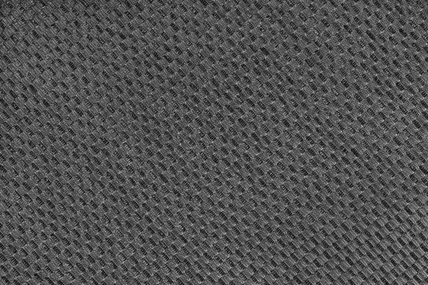 istock Texture of black jacquard fabric of diagonal rough weave cloth structure macro background 2177561006