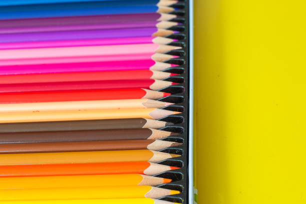 Colorful and multicolored pencils background