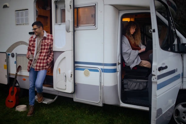 istock A loving couple on a camping trip 2177570046