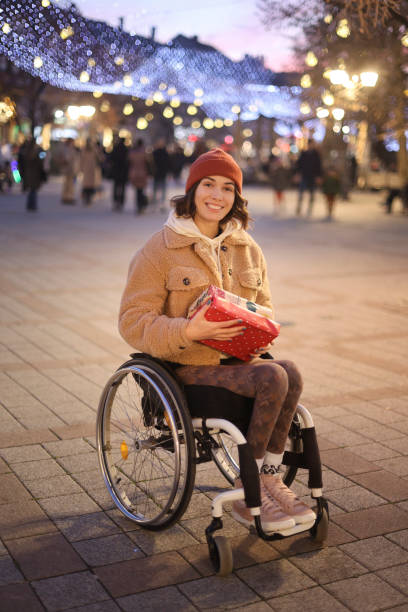 istock Disabled woman during the holidays 2177574581