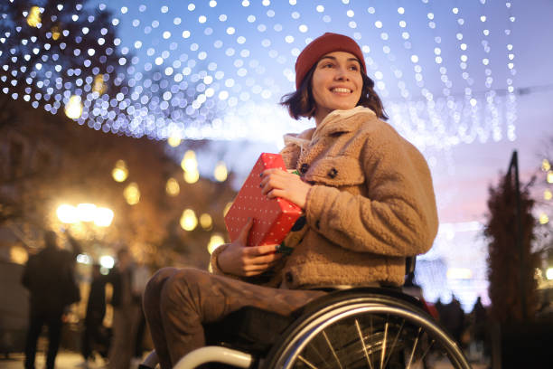 istock Disabled woman during the holidays 2177574623