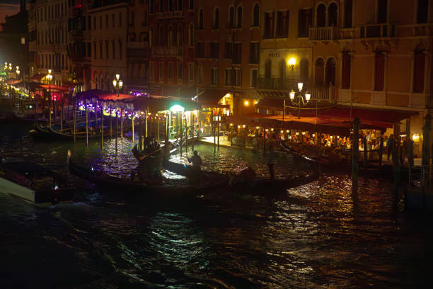 Grand Canal in Venice at Night, Italy