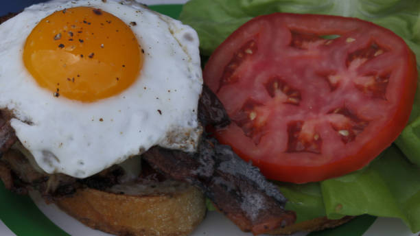 istock Closeup of Egg on Burger 2177586405