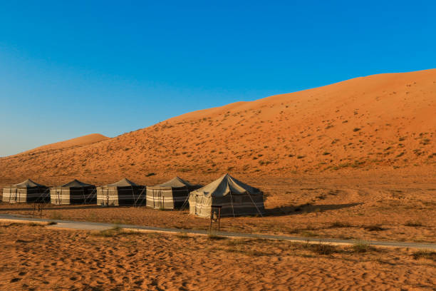 istock Experience desert tranquility at a tent hotel in Oman surrounded by stunning dunes during golden hour 2177586740