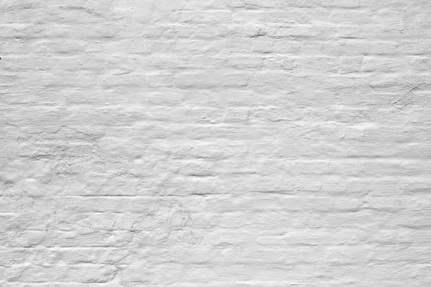 istock Old grunge white painted brick wall texture background 2177587845