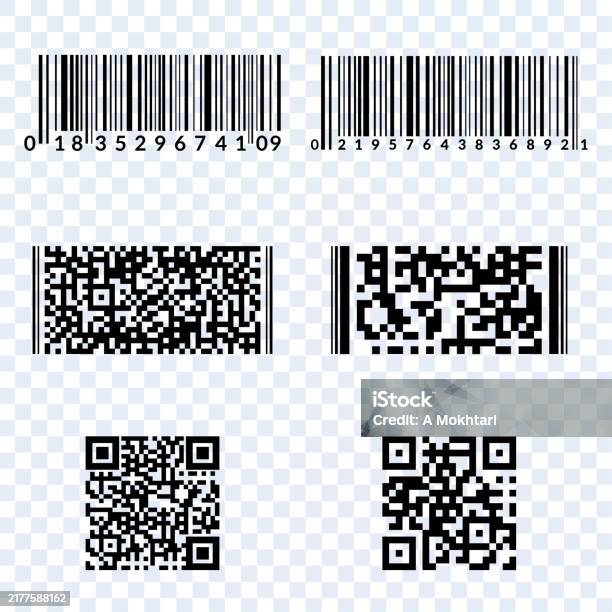 Colossus Barcodes Ilustración de Set Of Barcodes On Transparent Background y más Vectores ...