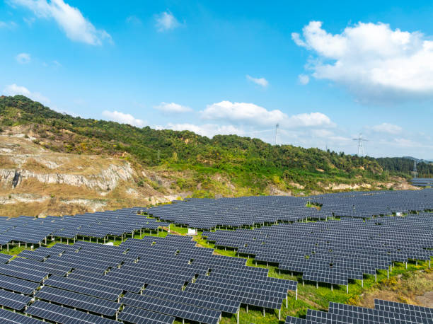 istock Solar power station on the mountains area 2177595504