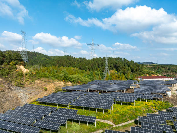 istock Solar power station on the mountains area 2177596851