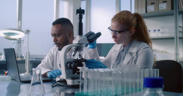 istock Diverse team of biotechnology scientists develop drugs in advanced medical science lab 2177597730