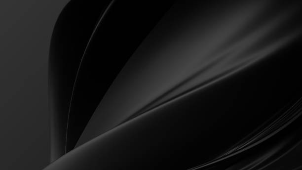 istock Wavy Curves Black Bezier Curve Contemporary Elegant Modern 3D Rendering Abstract Background 2177599478