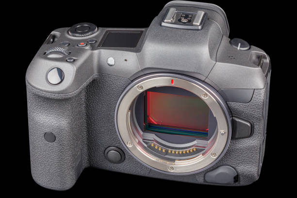 istock black professional mirrorless camera body isolated on black background 2177601090