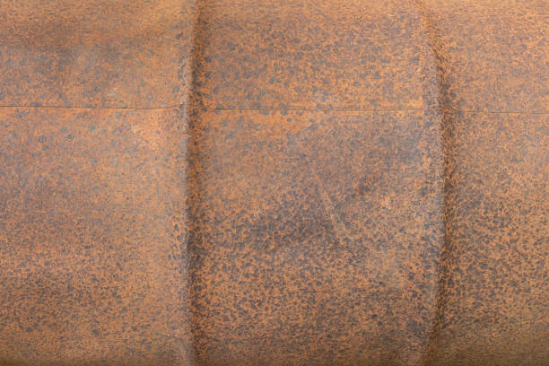 Full frame shot of rusted metal texture and background of the rusty checker plate metal tray of a truck