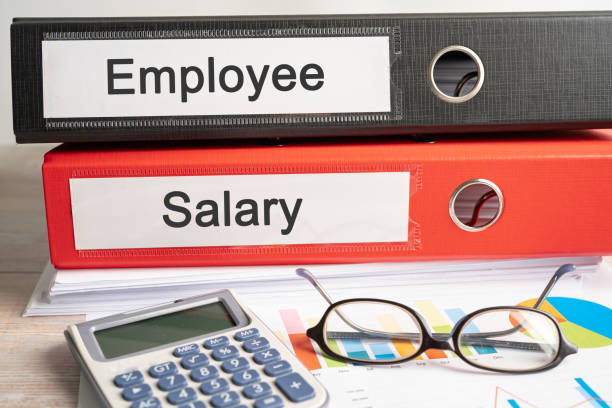 istock Payroll overtime. Binder data finance report business with graph analysis in office. 2177606264