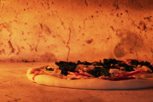 Traditional Italian pizza wood fired stone oven