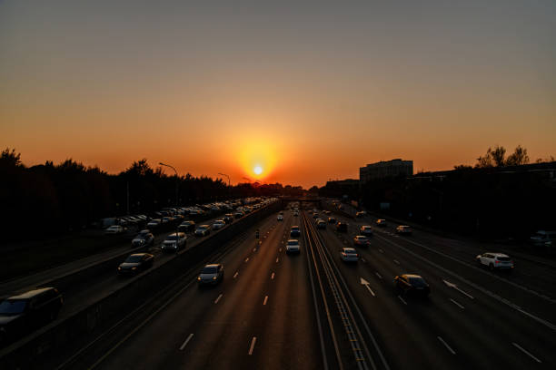 istock sunset in the city 2177606559