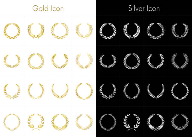 istock Laurel, award icon, symbol, award and recognition icon set 07 2177607904