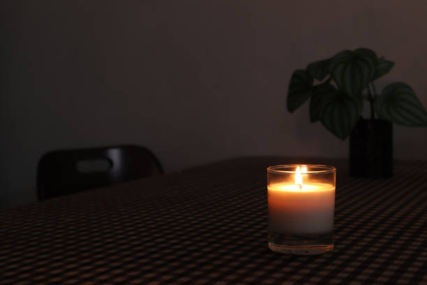 istock luxury scented candles on the nice table in white bedroom creating relax ambient 2177613071
