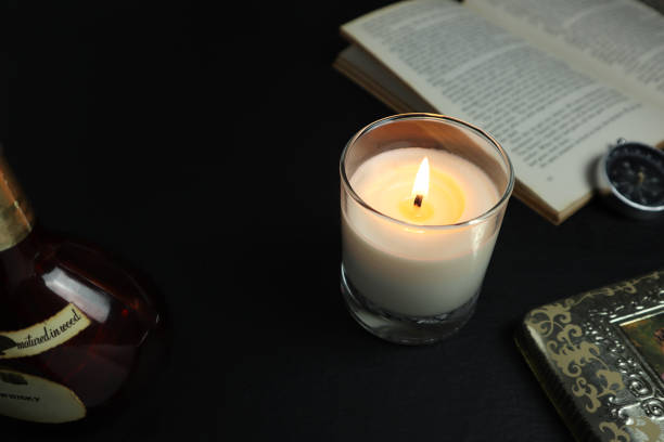 istock luxury scented candles on the nice table in white bedroom creating relax ambient 2177613106