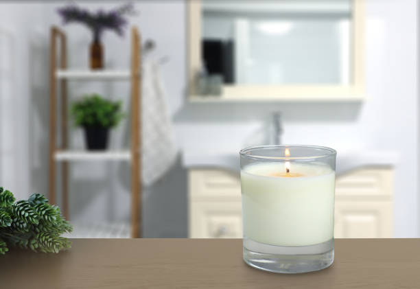 istock luxury scented candles on the nice table in white bedroom creating relax ambient 2177613285