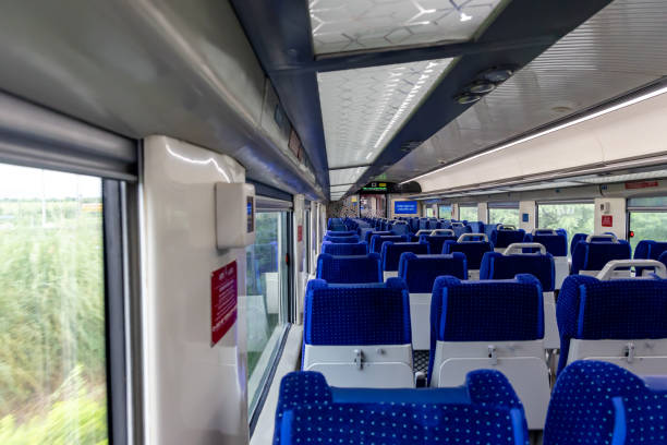 istock Passenger Coaches of high speed Train During Daytime from low angle 2177614468