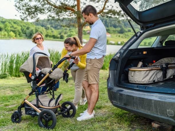 istock Family with baby, on a weekend walk 2177614681
