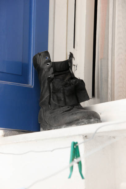 Shoe in Greek Window