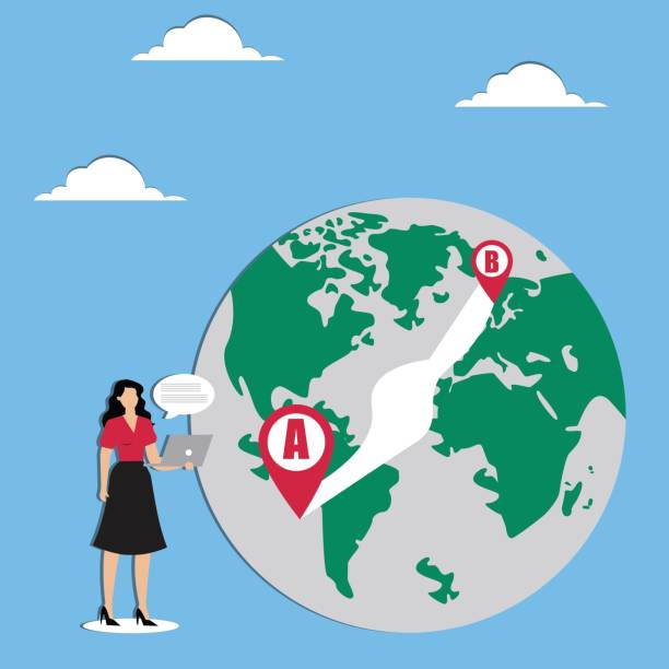 istock A Businesswoman is showing location globally 2177621177
