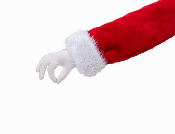 istock Santa Claus hanging something on a white background 2177624410