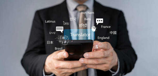 istock AI-Powered Language Translate App Concept. A person holds smartphone displaying an AI powered language translation app. 2177624443