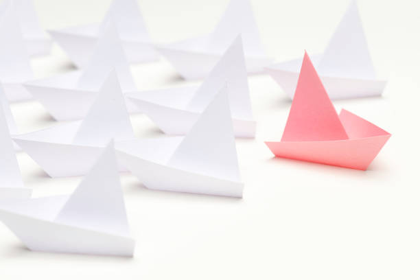 istock Standout Leadership Concept with Paper Boats 2177625522
