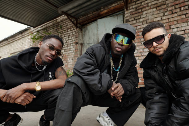 istock Posing Men in Urban Environment with Sunglasses and Chains 2177626166