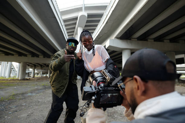 istock Filming Urban Scene Under Elevated Highway Bridges 2177630988