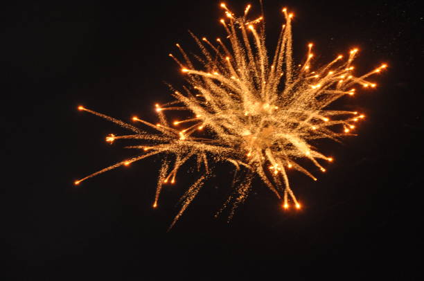 istock Colorful fireworks show shines especially bright in the night sky 2177631232