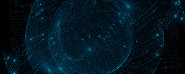 istock A blue sphere with a lot of dots on it 2177633032