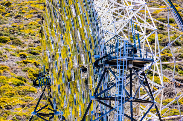 istock A large telescope is mounted on a tall metal pole 2177638040