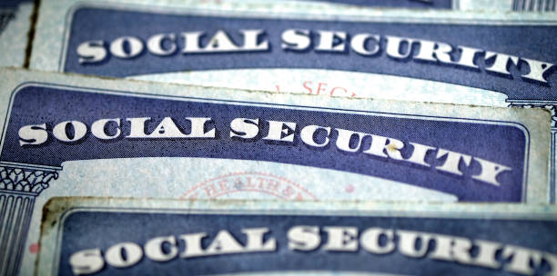 istock Social Security Cards Symbolizing Benefits for Elderly United States 2177640712