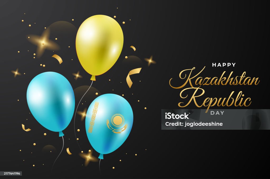 Colecția de ilustrații de design pentru ziua republicii Kazahstan - vector de stoc Albastru fără redevențe Colecția de ilustrații de design pentru ziua republicii Kazahstan - vector de stoc Albastru fără redevențe