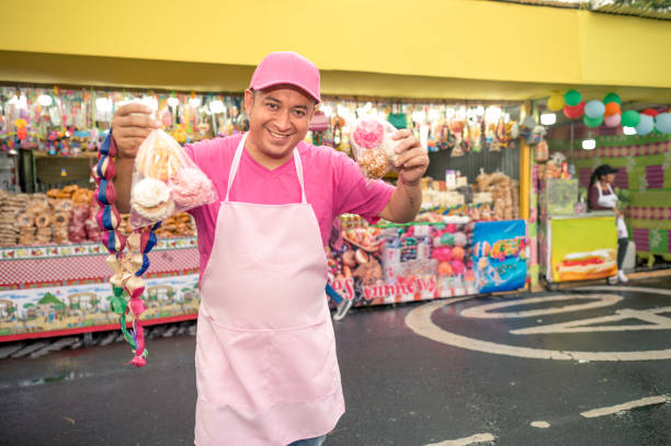 Latin merchant at a Latin American fair.