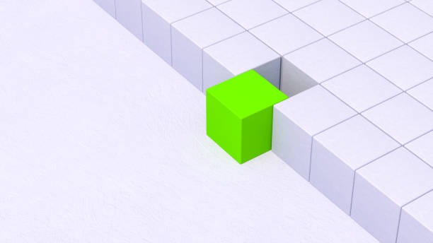 istock Winning Strategy, Efficiency, Innovation in Business Concept, Teamwork and Leadership. Geometric composition with cubes, sharp shadows, light background, vibrant colors, high contrast, modern art aesthetic. 3D render. 2177645823