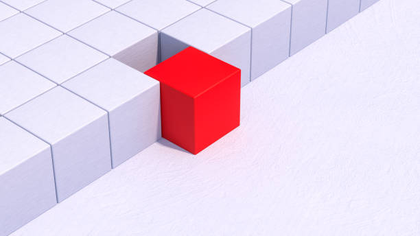 istock Winning Strategy, Efficiency, Innovation in Business Concept, Teamwork and Leadership. Geometric composition with cubes, sharp shadows, light background, vibrant colors, high contrast, modern art aesthetic. 3D render. 2177645912