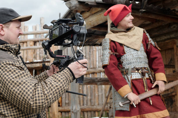 istock Filming Historical Reenactment with Professional Equipment 2177650647