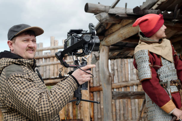 istock Filming Historical Scene with Professional Camera Equipment 2177650649