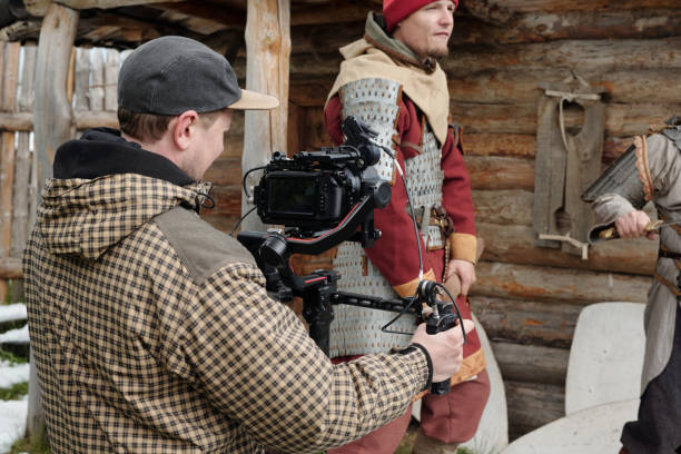 istock Filming Medieval Scene with Camera Equipment 2177650652
