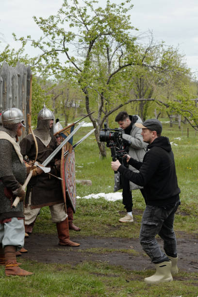 istock Filming Medieval Reenactment Scene in Fort Setting 2177650668