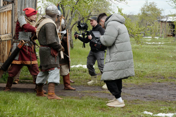 istock Filming Historical Reenactment Scene in Outdoor Setting 2177650677