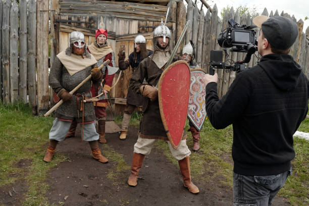 istock Filming Reenactment of Medieval Warriors in Armor 2177650678