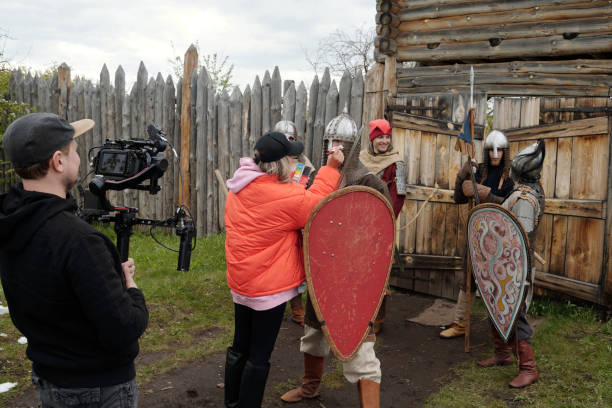 istock Filming Medieval Battle Scene With Actors in Armor 2177650683