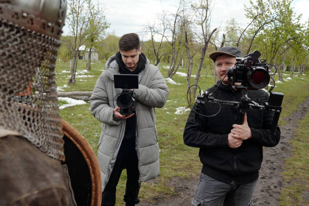 istock Filming Medieval Scene with Modern Camera Equipment 2177650689
